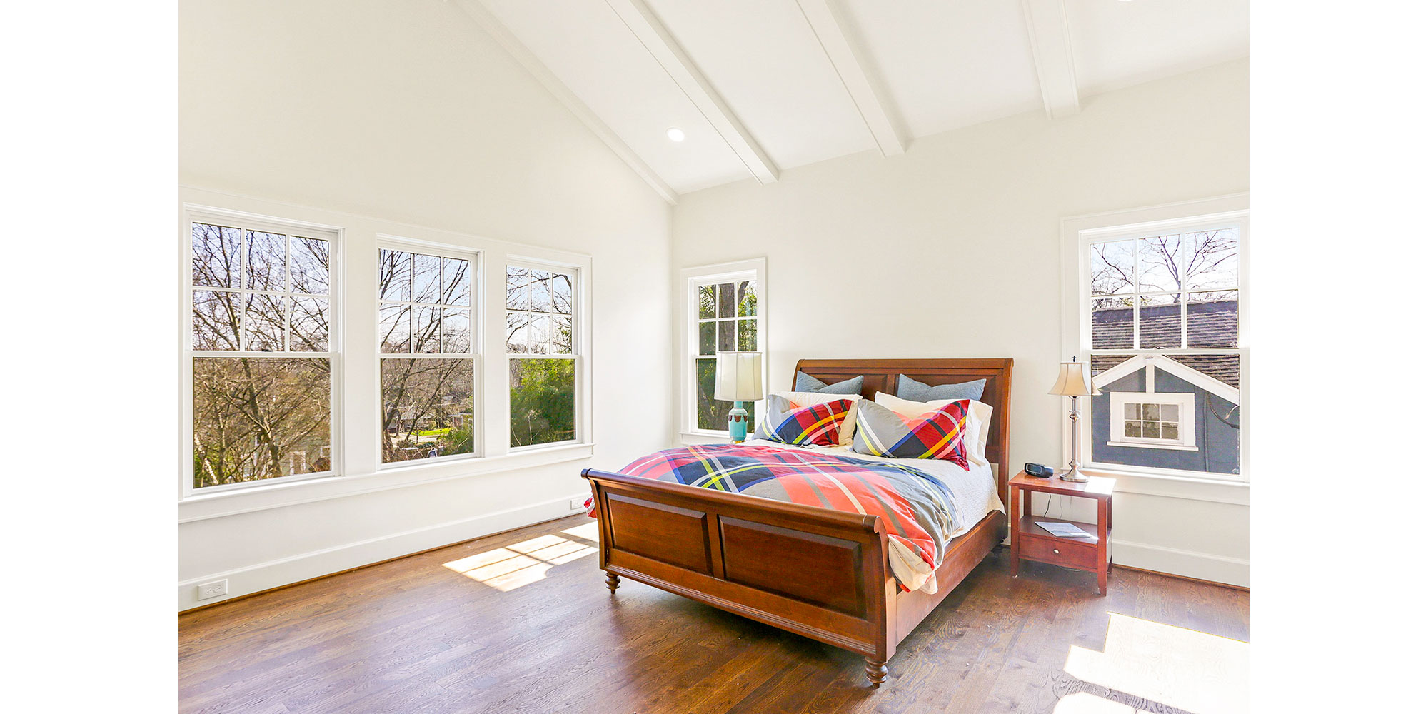 master bedroom vaulted ceiling