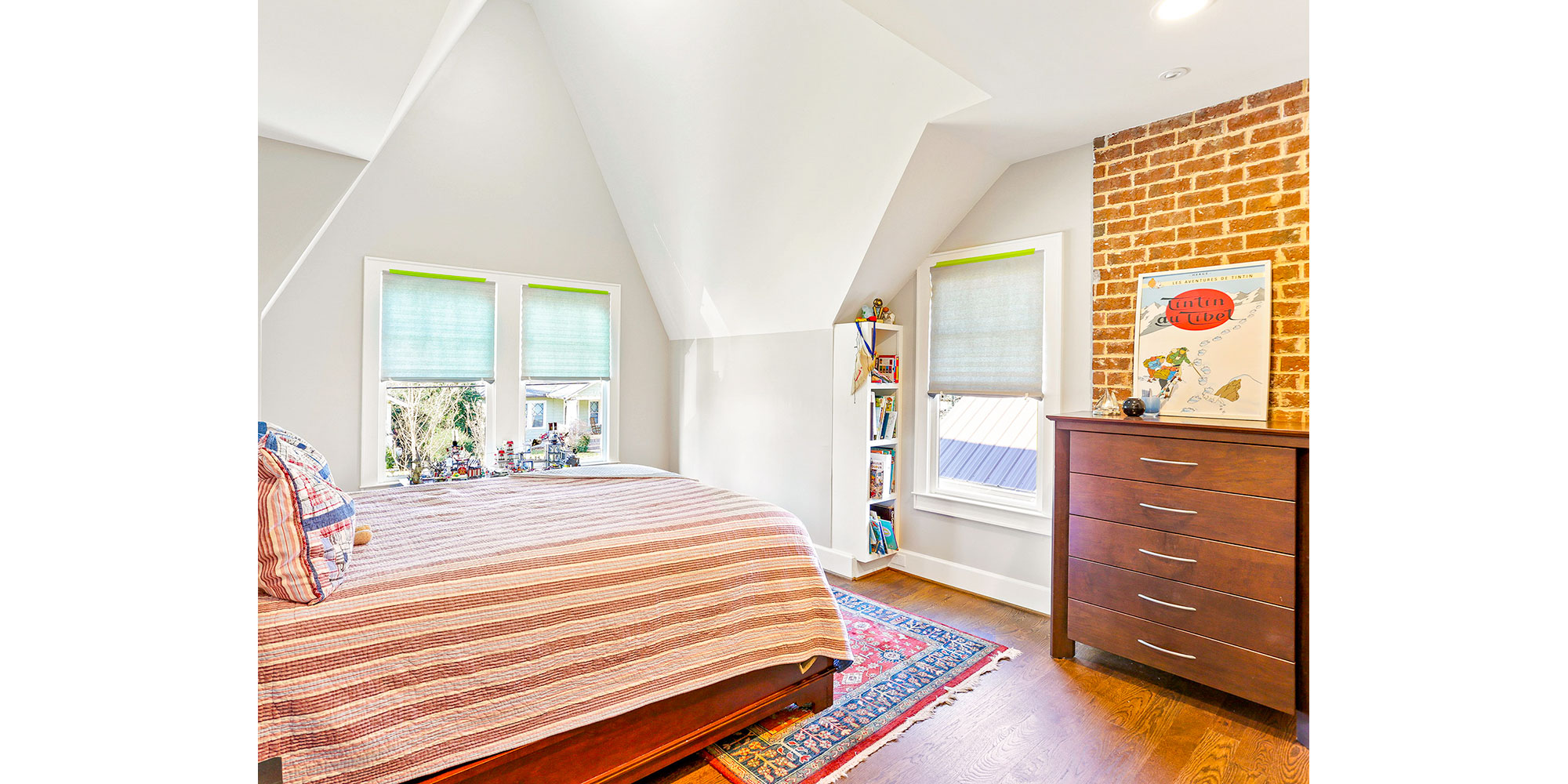 bedroom vaulted ceiling